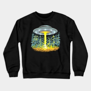 Flying saucer landing Crewneck Sweatshirt